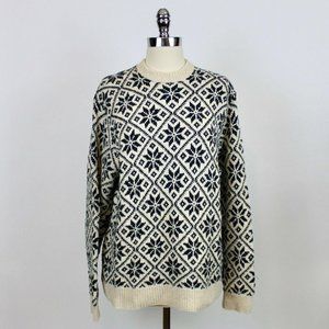 RALPH LAUREN POLO Heavy Knit Snowflake Sweater L